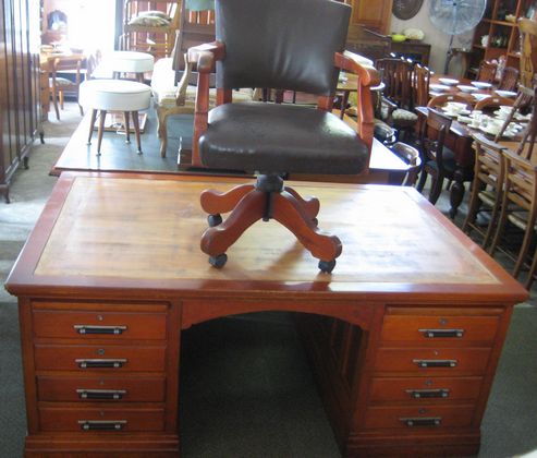 Maple Partner's Desk & Chair   SOLD